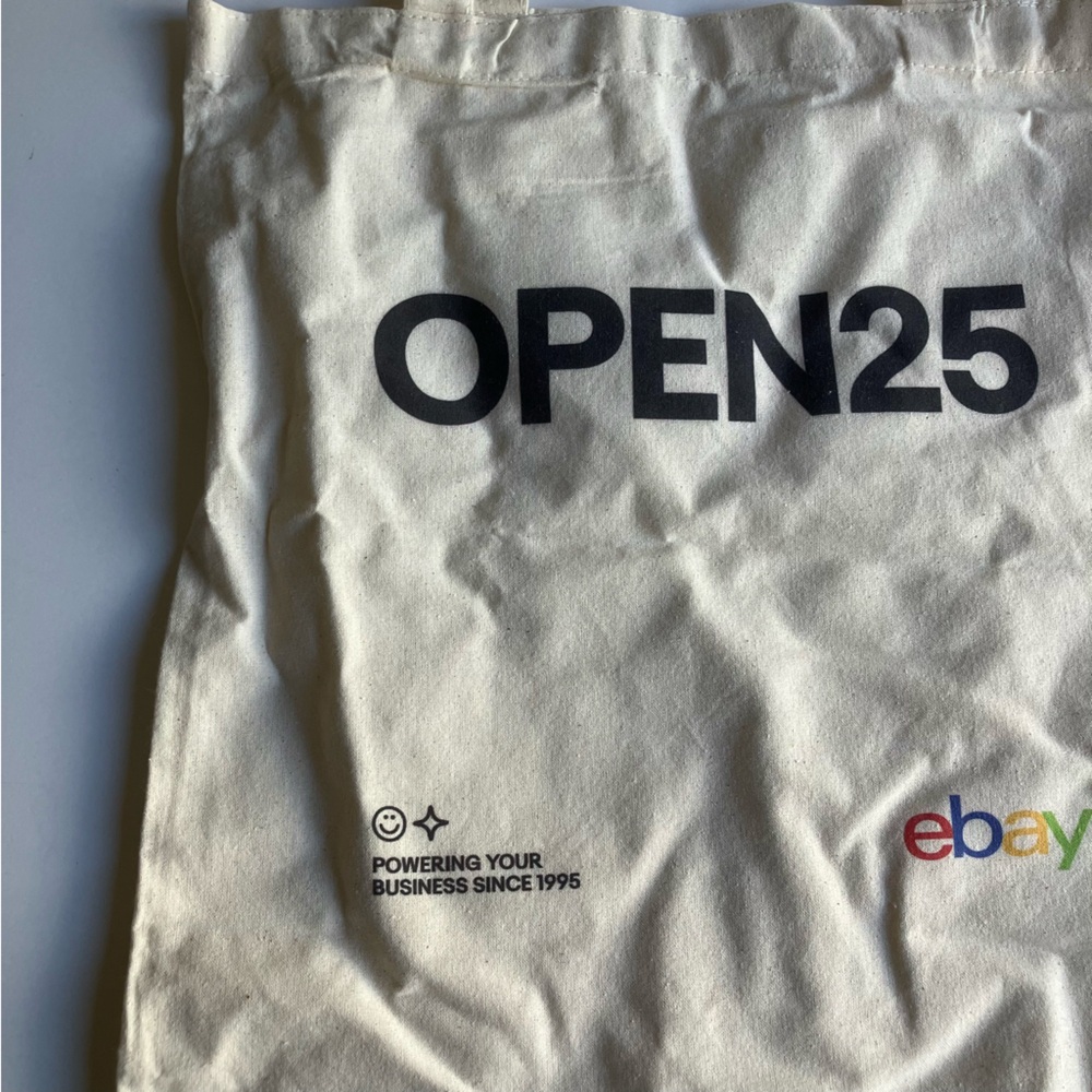 eBay Open 2025 Canvas Tote Bag Shopper North South Market Shoulder Tote Purse - Picture 3 of 6